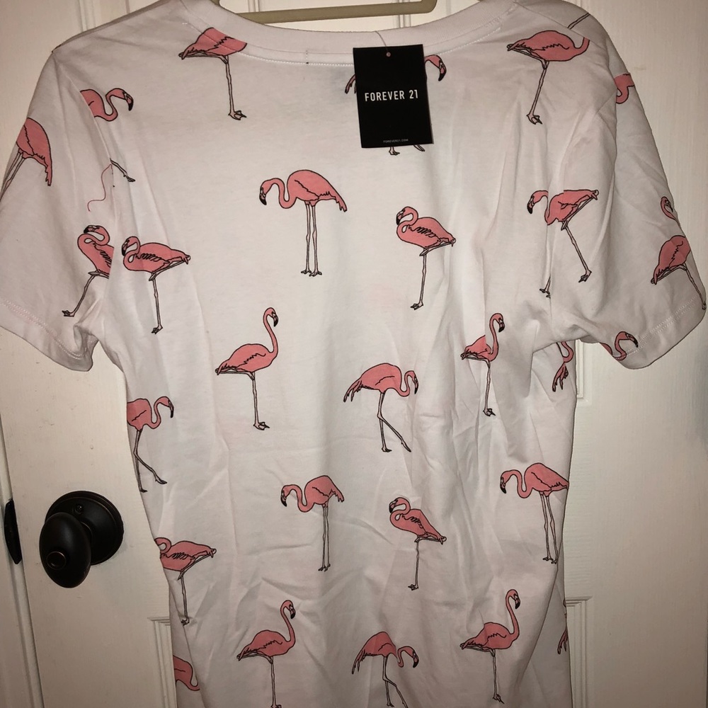 forever 21 flamingo tshirt